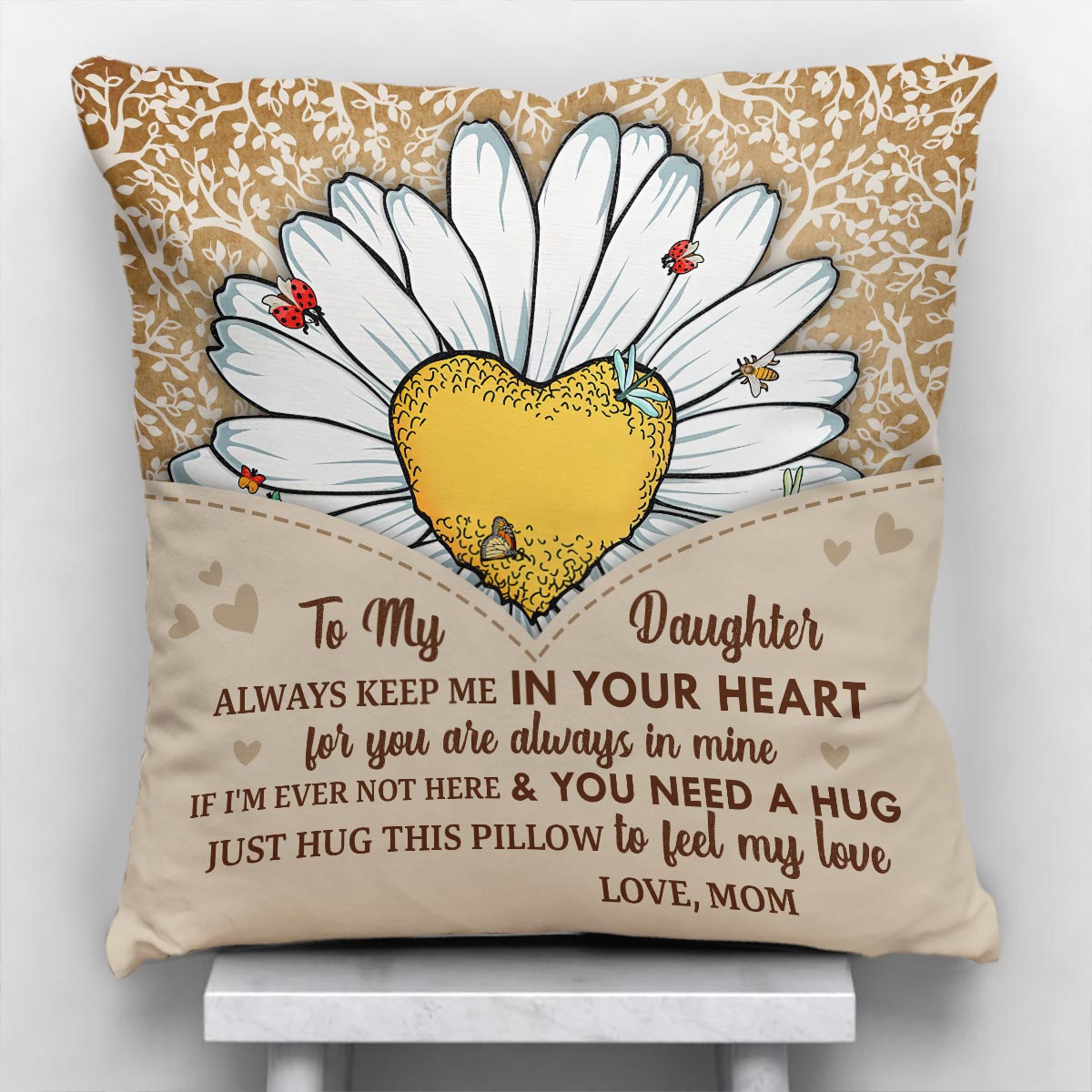 You Are My Sunshine - Gift for grandma, mom, daughter, granddaughter, sister, wife - Personalized Throw Pillow