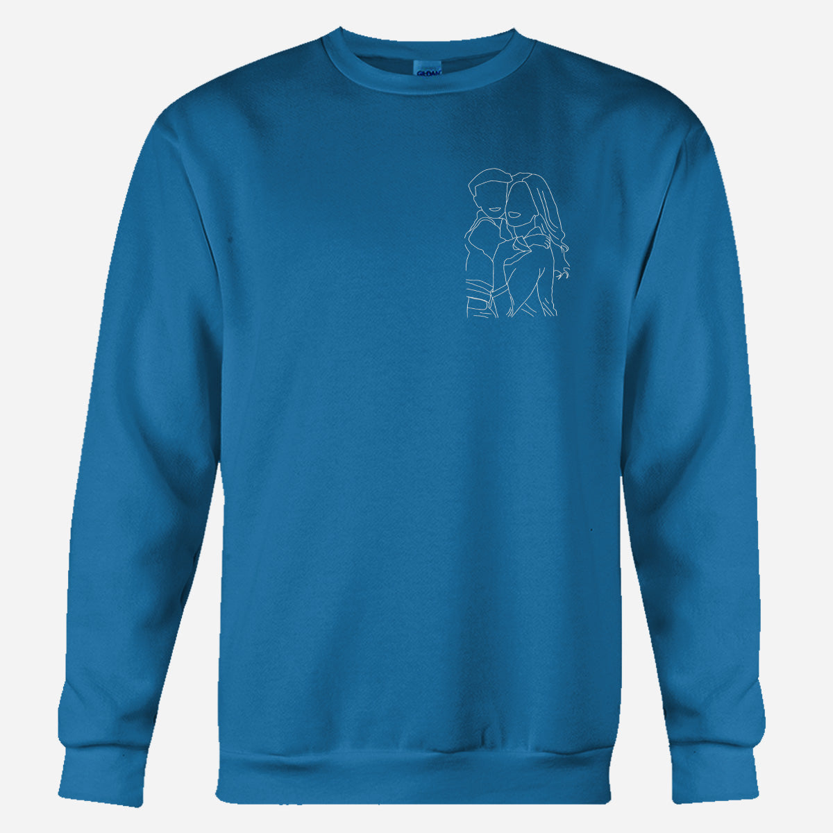 Custom Line Art - Personalized Mother Embroidered Sweater