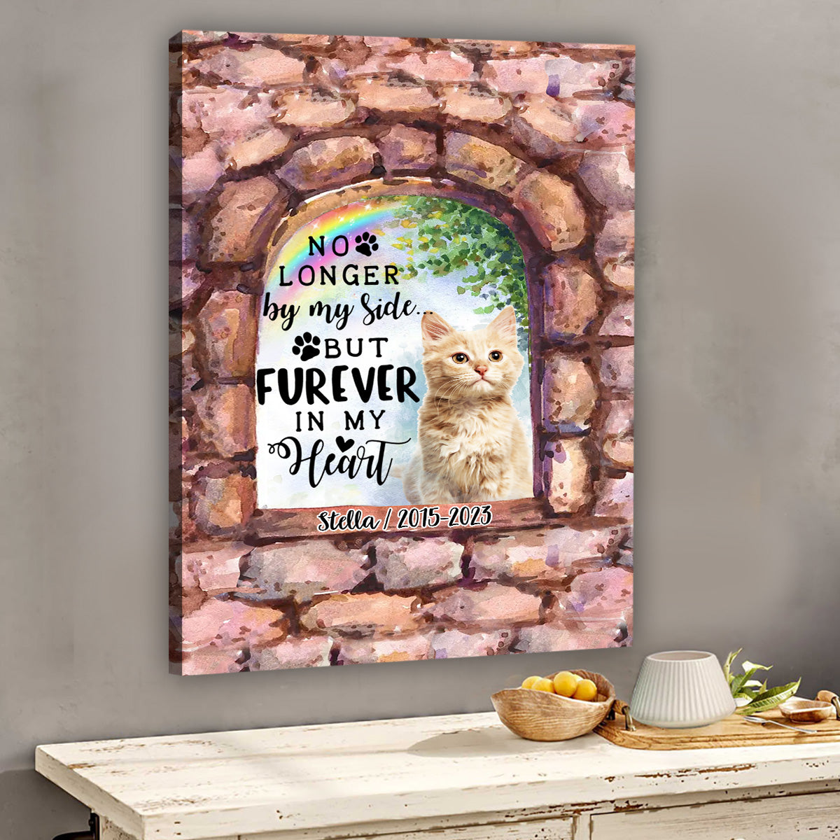 No Longer By My Side - Personalized Dog Canvas And Poster
