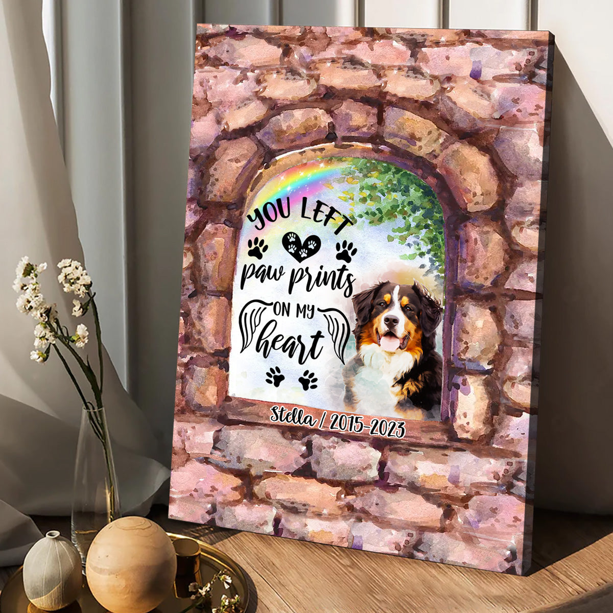 No Longer By My Side - Personalized Dog Canvas And Poster