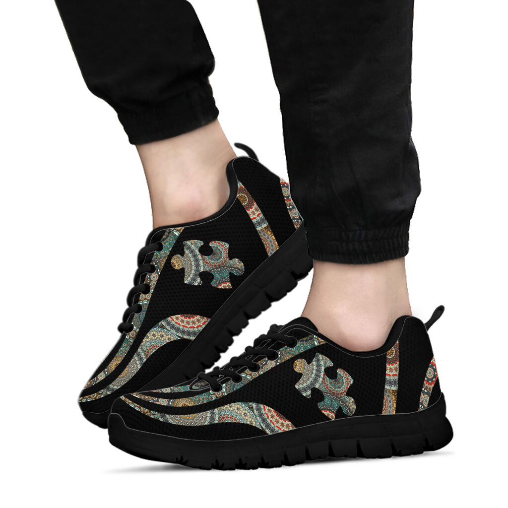 Vintage Mandala Autism Awareness Sneakers 0622
