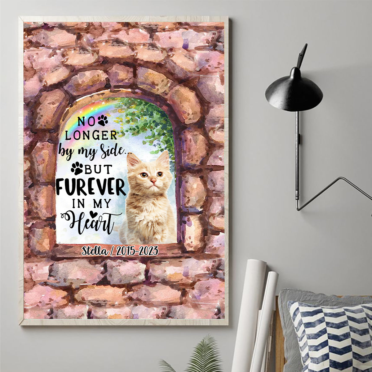No Longer By My Side - Personalized Dog Canvas And Poster