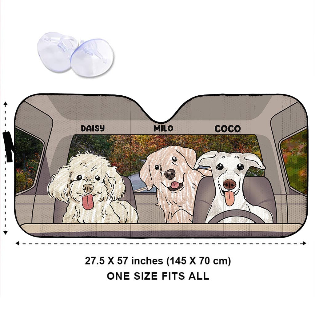 Lovely Paws - Personalized Dog Car Sunshade