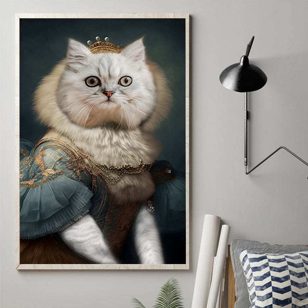 Royal Portrait - Personalized Cat Canvas And Poster