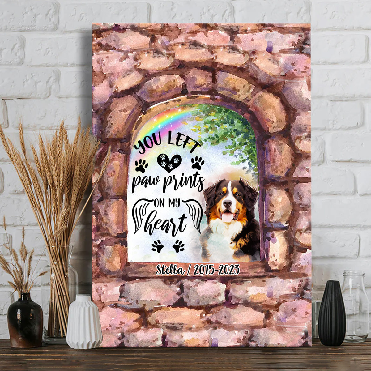 No Longer By My Side - Personalized Dog Canvas And Poster