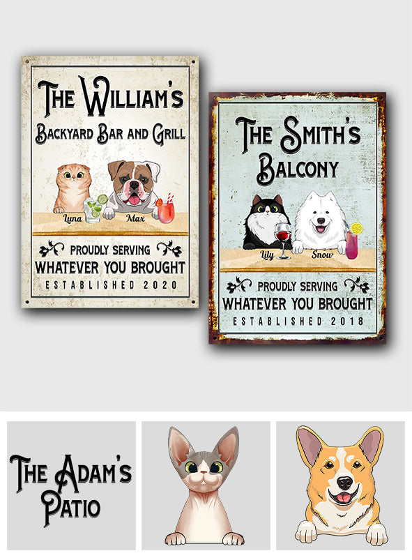 Welcome To Our Backyard - Personalized Backyard Rectangle Metal Sign