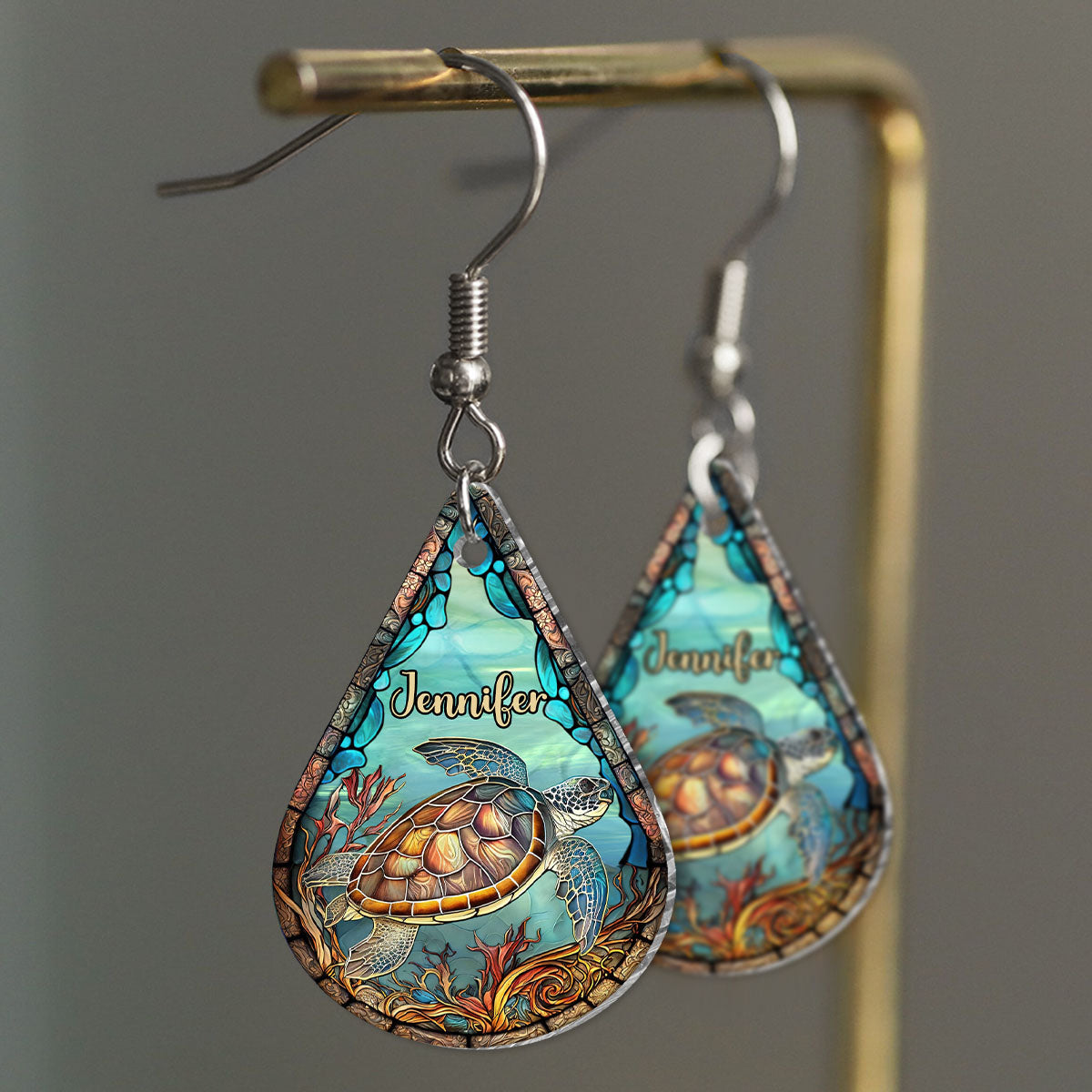 Love Turles - Personalized Turtle Earrings