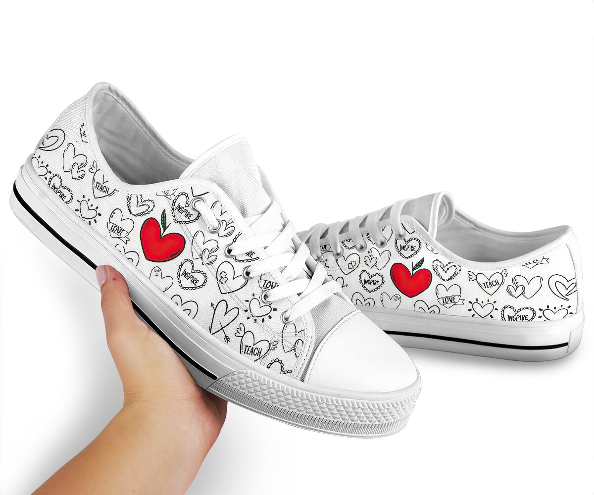 Teach Love Inspire Teacher Low Top Shoes 0622
