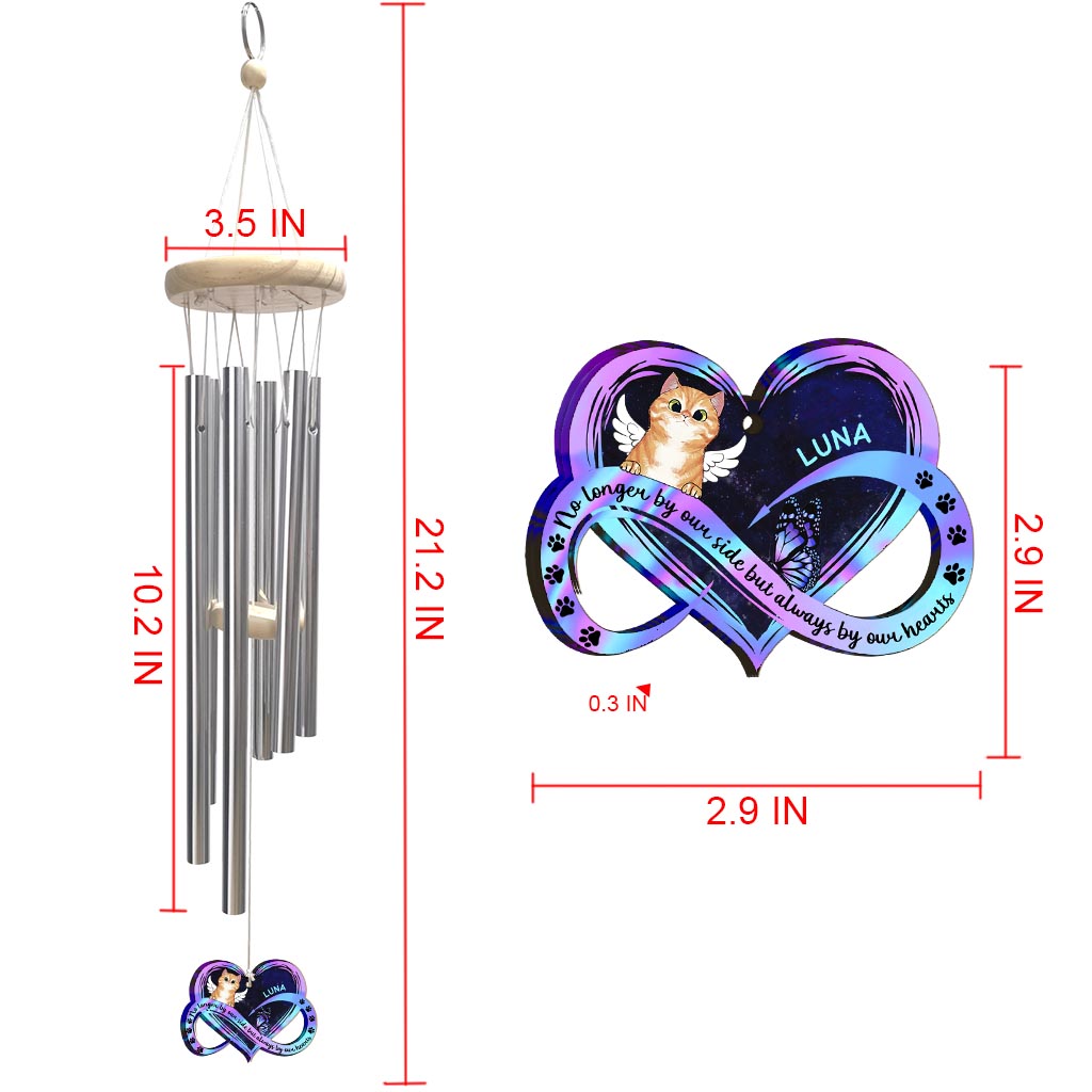 No Longer By Our Side - Personalized Dog Wind Chime