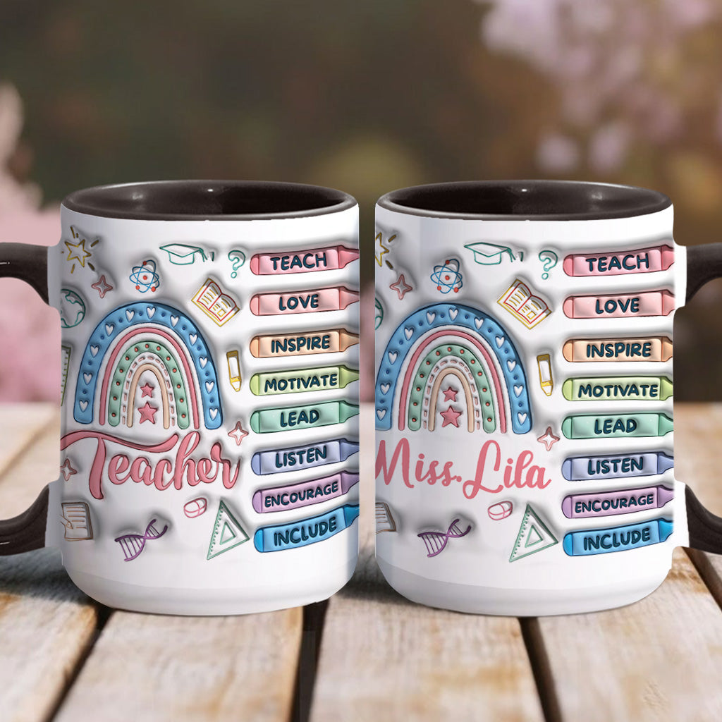 Thank You For Being An Amazing Teacher - Personalized Teacher Accent Mug