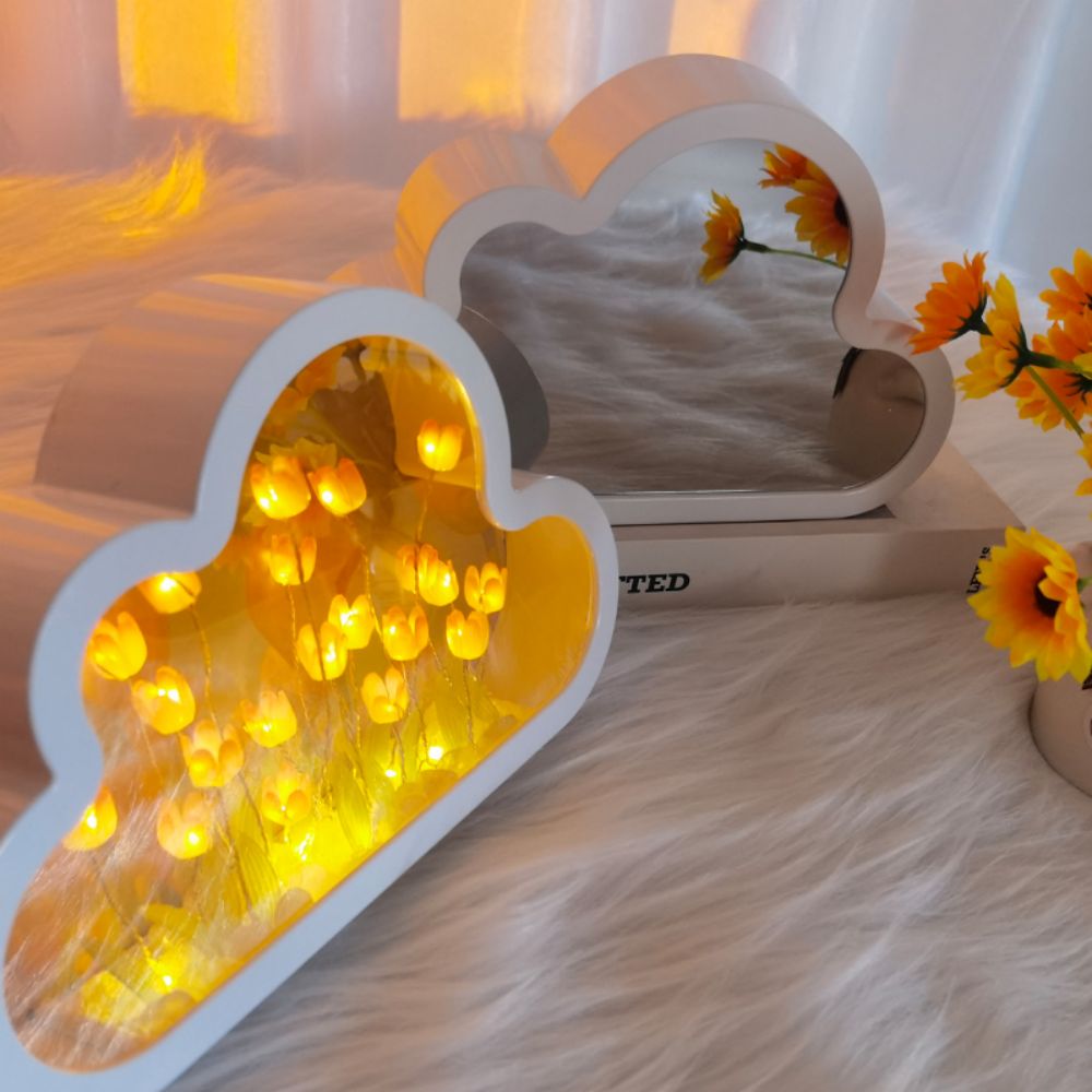Mirror Flower Light - Photo Crystal Plaque
