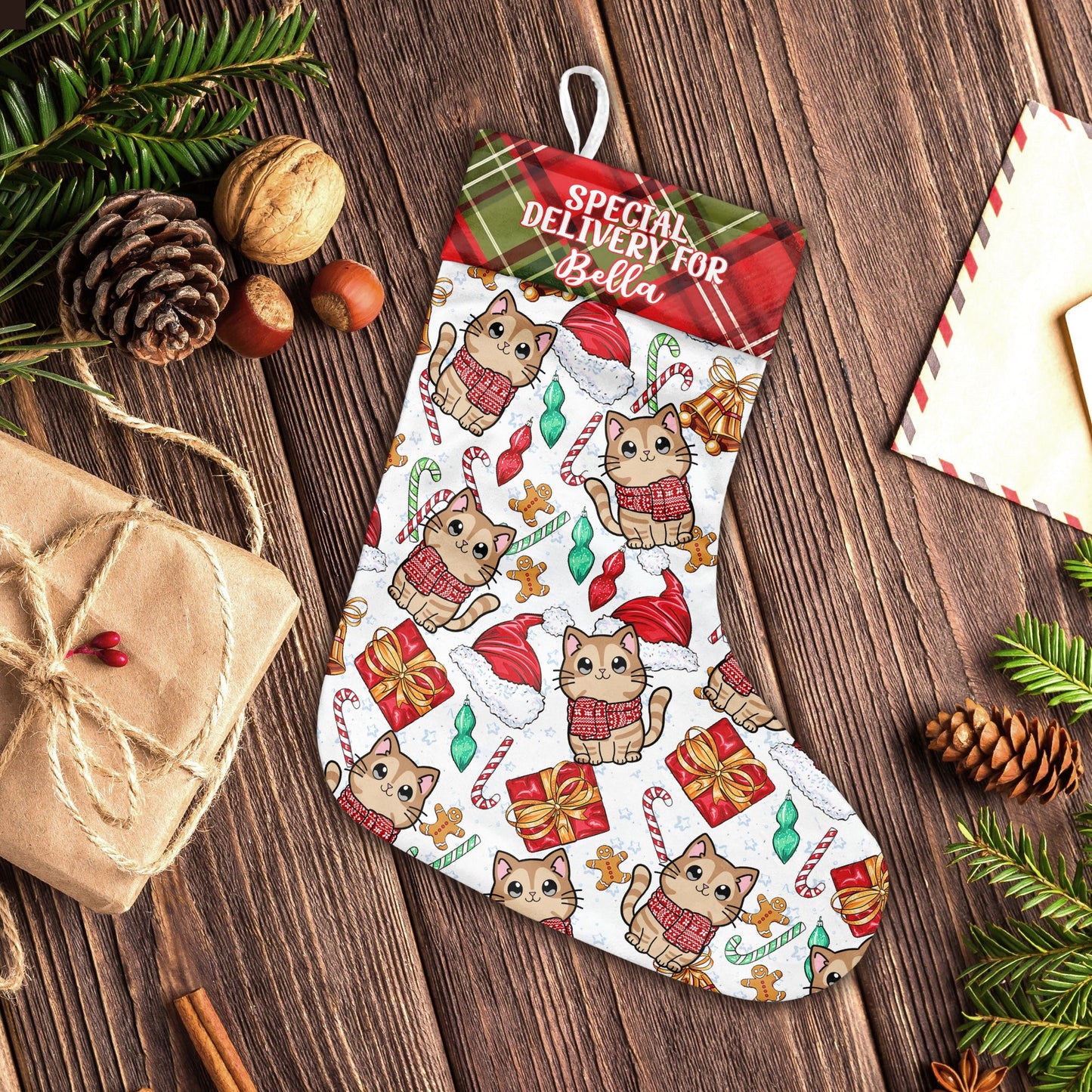 Meowy Christmas - Personalized Cat Christmas Stockings