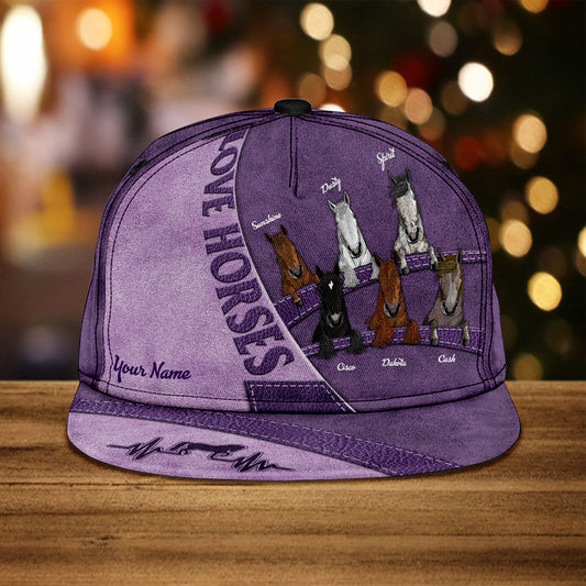 Love Horses - Personalized Horse Snapback