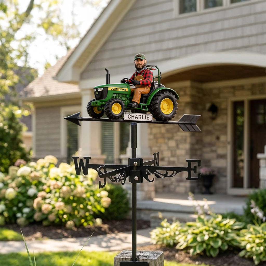 Easily Distracted By Tractors - Personalized Farmer Weather Vane