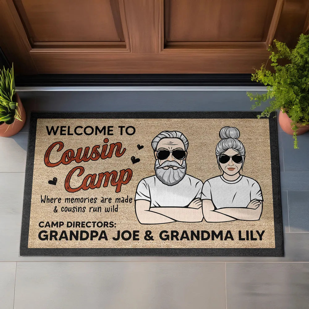 Doormat – Welcome to Cousin Camp Personalized Grandparent Mat
