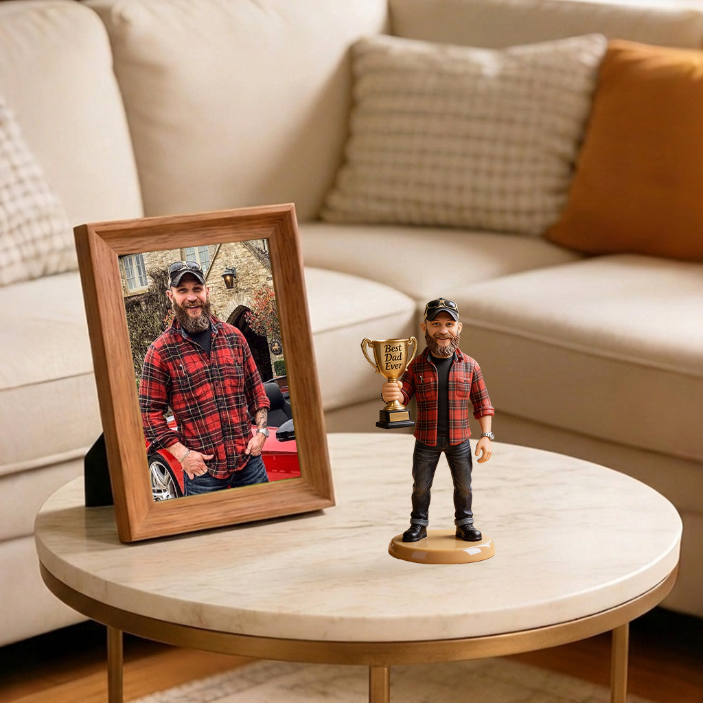 Best Dad Ever - Personalized Father Premium 3D Figurine