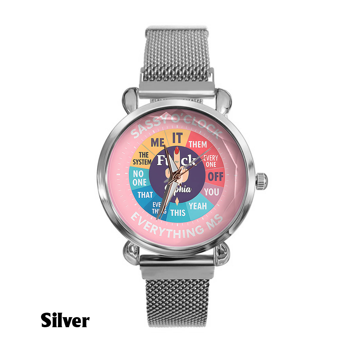 F*ck O'Clock Watch, Funny Gift For Her, Friends - Personalized Sarcasm Women Hand Watch