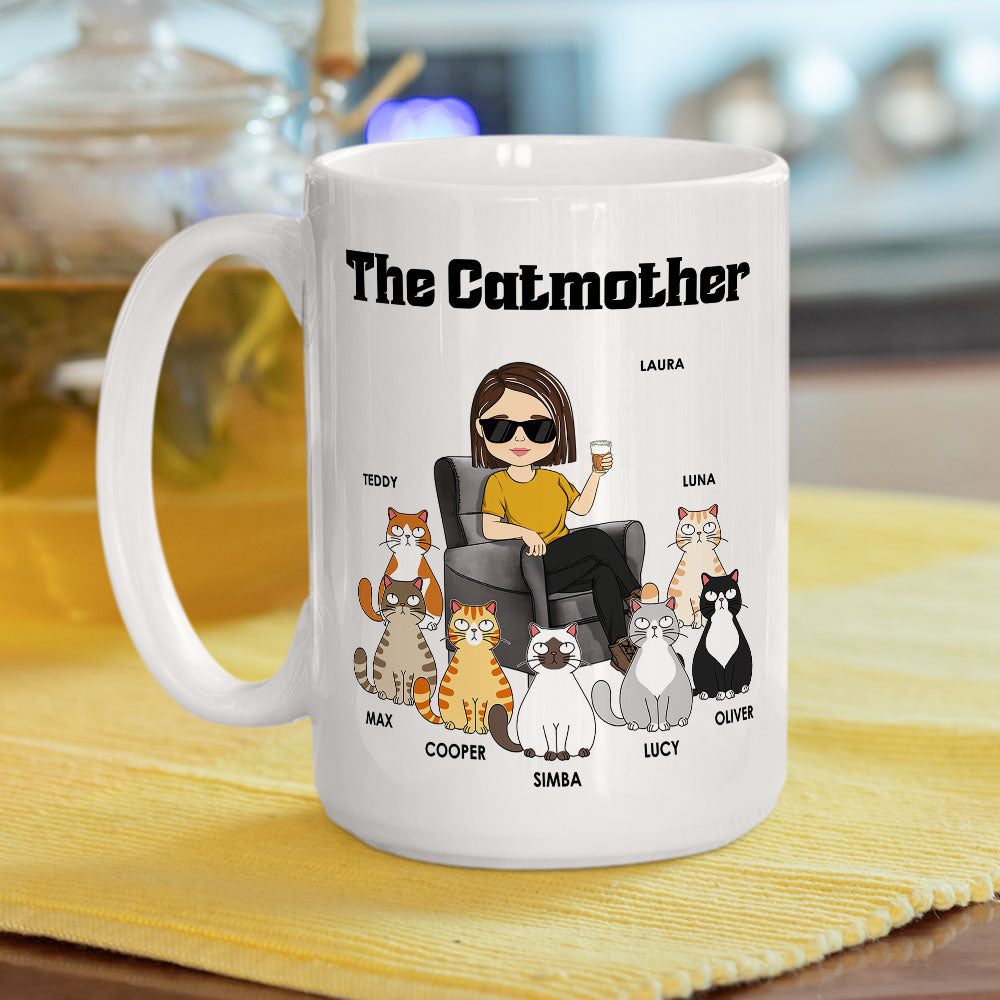 Cat Lover – Personalized White Ceramic Mug for Cat Lovers, Custom Gift for Cat Lover