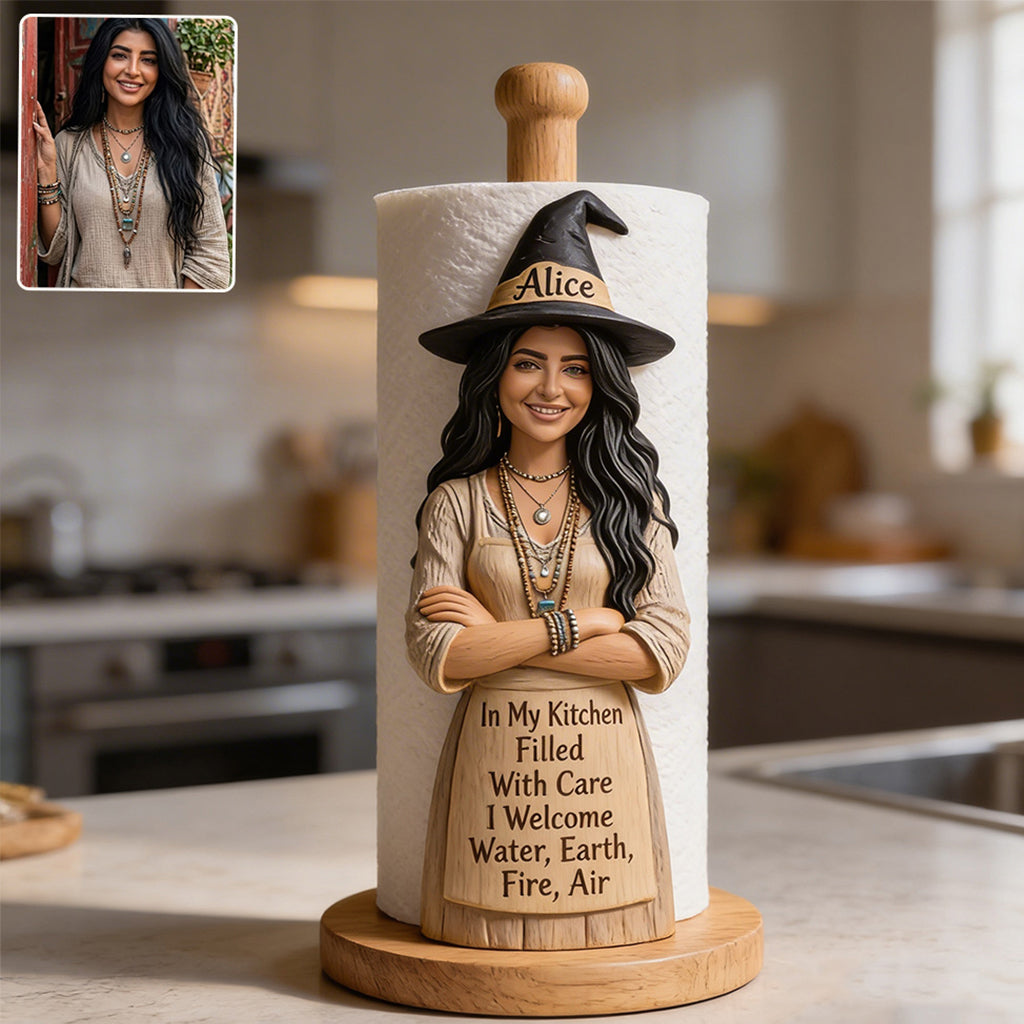 In My Kitchen - Personalized Witch Paper Towel Stand