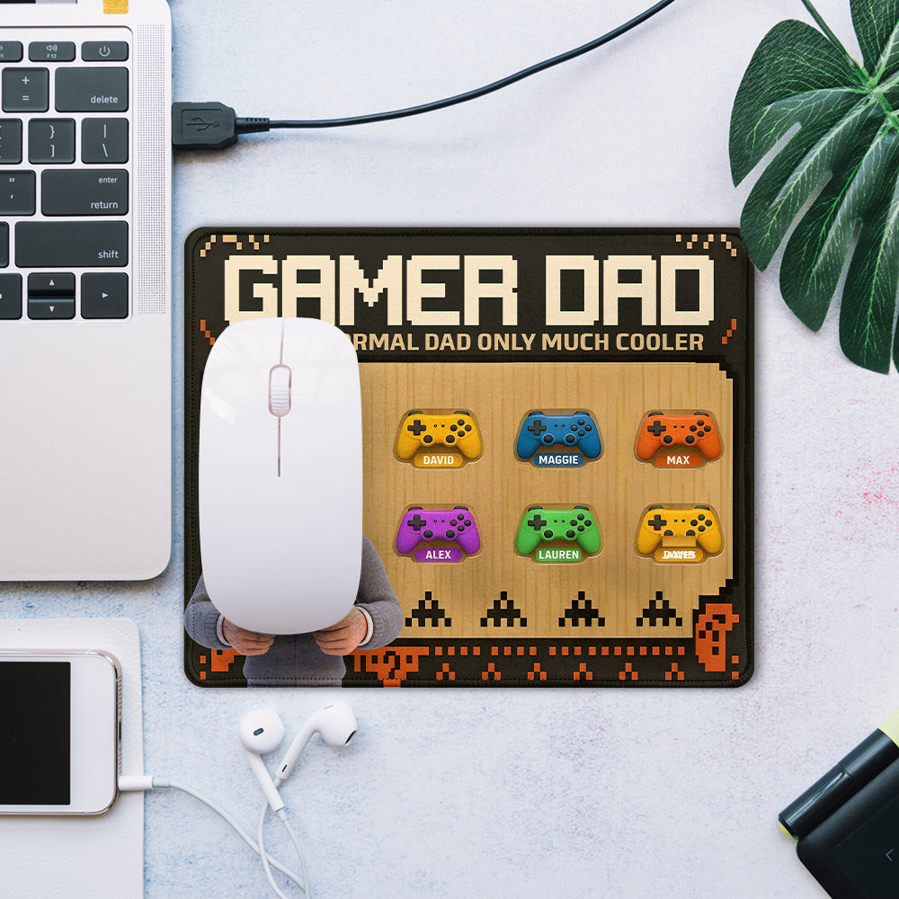 Gamer Dad - Personalized Video Game Mouse Pad