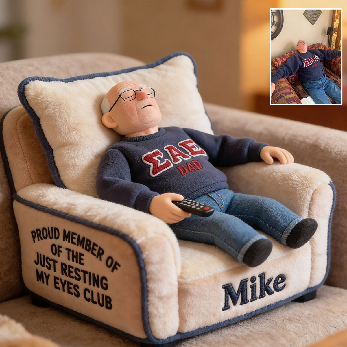 Funny Gift For Dad, Father's Day Gift - Personalized Father Premium Faux Fur Pillow