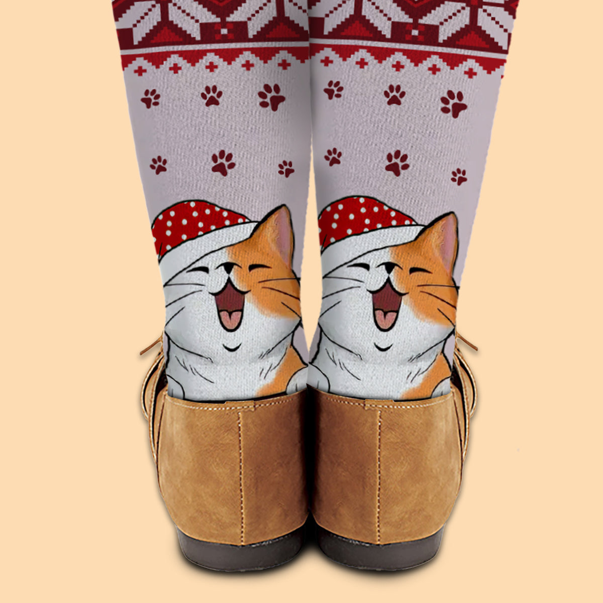 Merry Christmas - Personalized Cat Socks