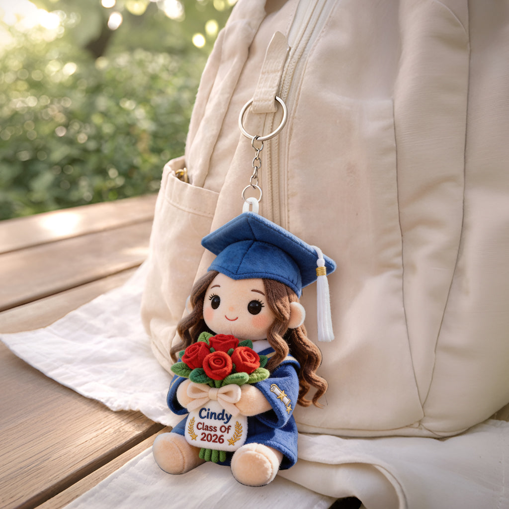Class Of 2026 - Personalized Graduation Plush Keychain