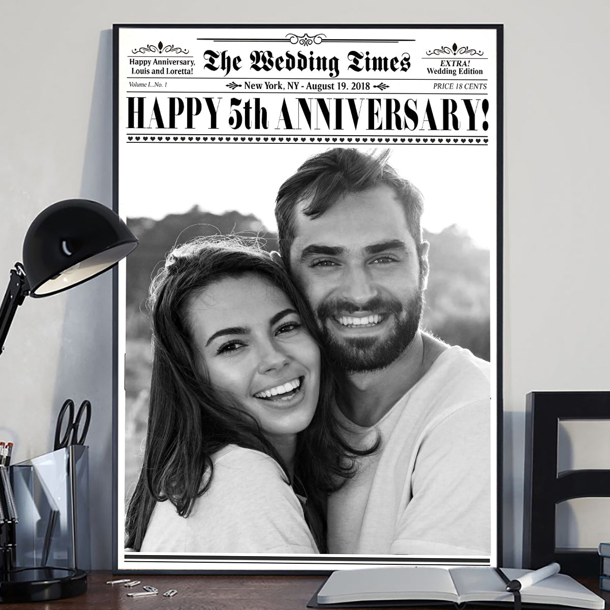 The Wedding Time - Personalized Husband And Wife Canvas And Poster