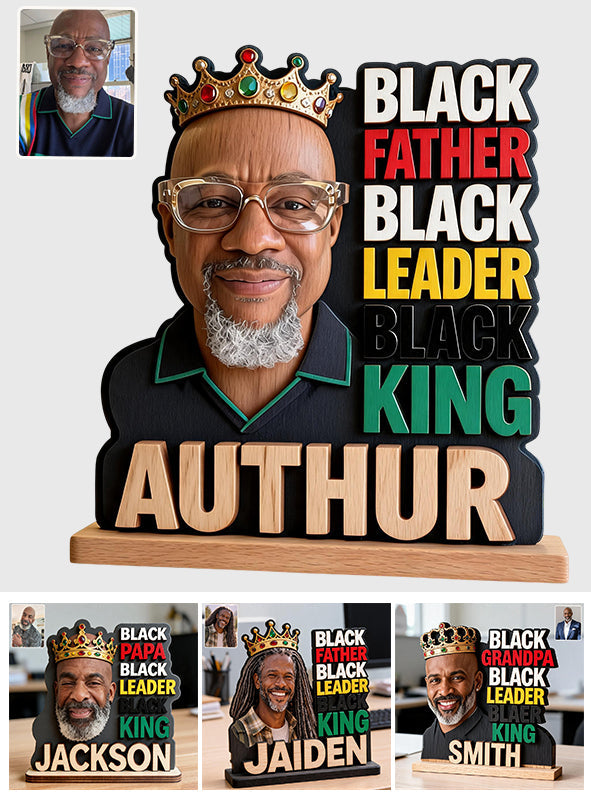 Custom Any Photo The Legend Gift For Dad/Grandpa - Personalized Father 2 Layered Big Freestanding