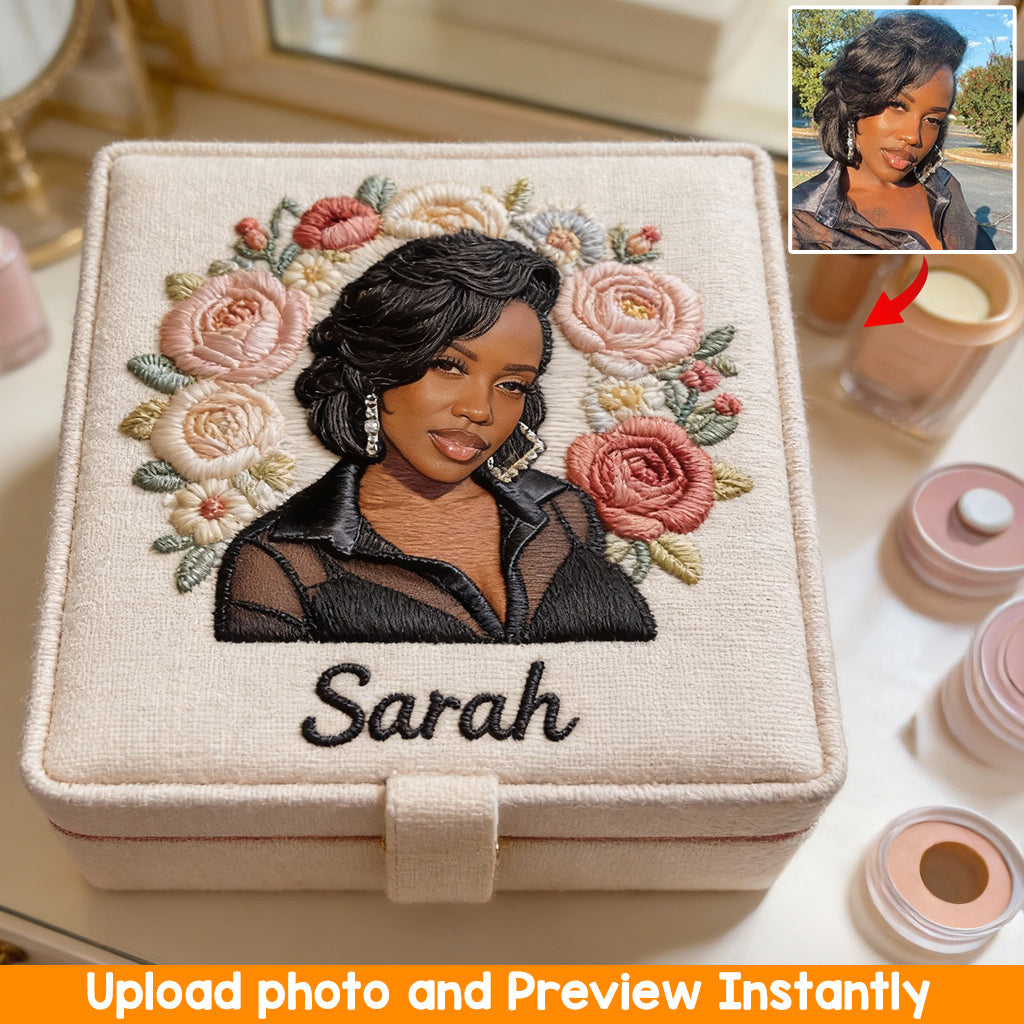 Custom Any Photo Birthmonth Flower - Personalized Self Love Jewelry Box