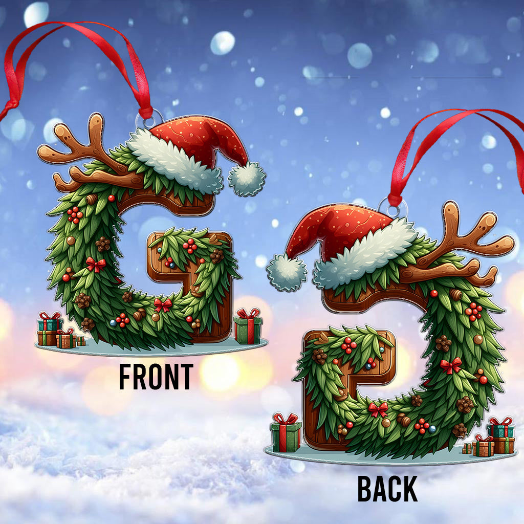 Family's Names Christmas Alphabet Letter - Personalized Family Ornament