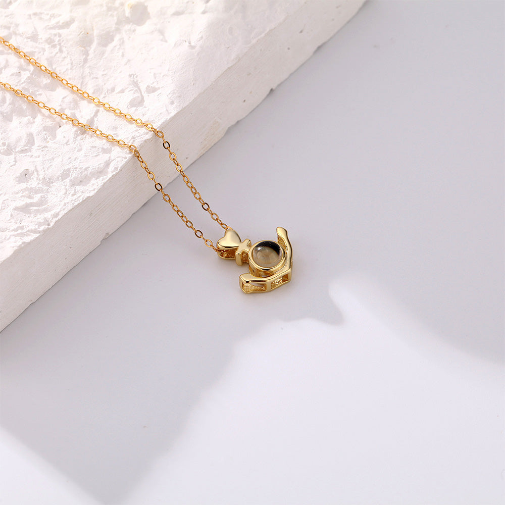 Anchor - Personalized 925 Sterling Silver Anchor Projection Necklace