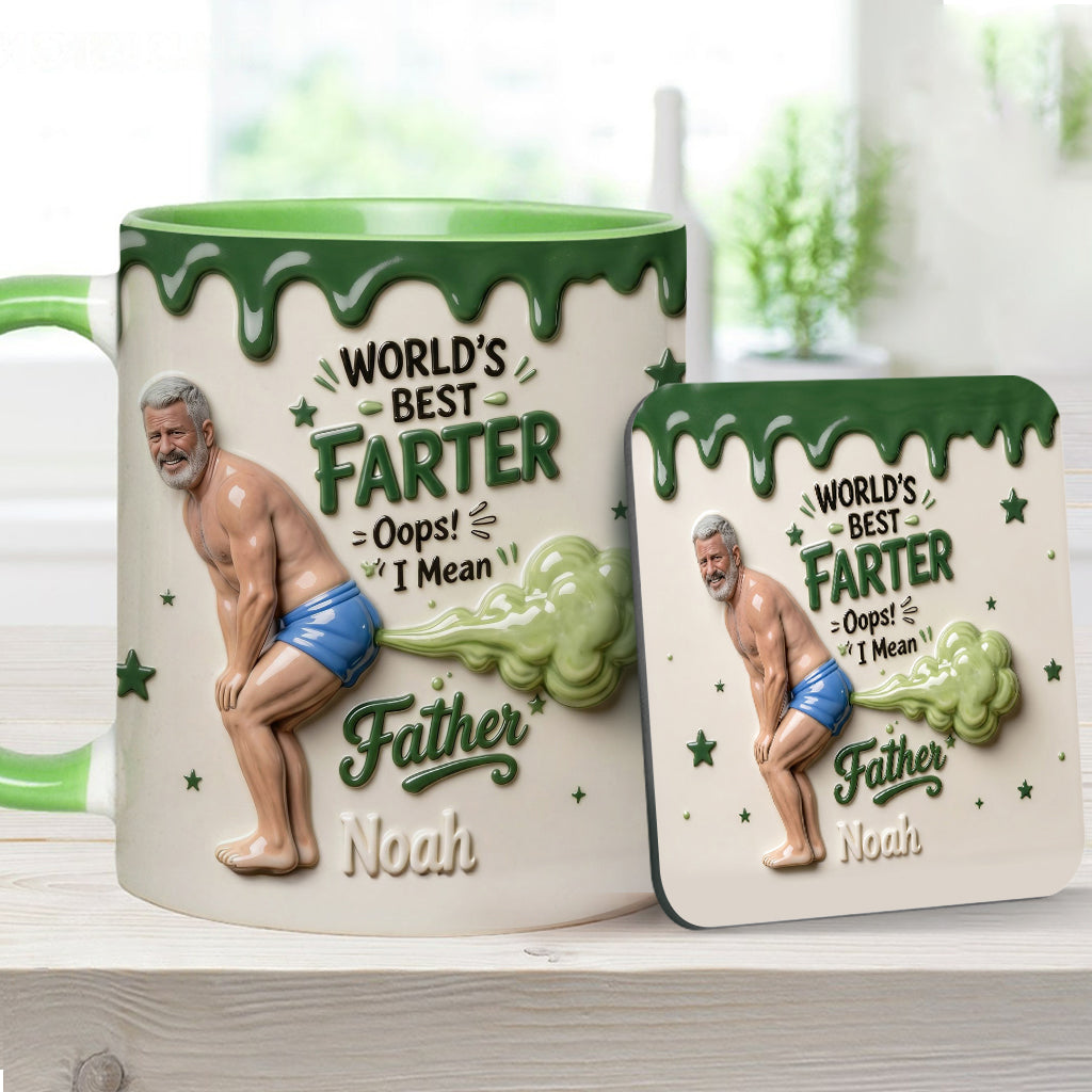 Best Farter Ever - Personalized Father Accent Mug & Coaster