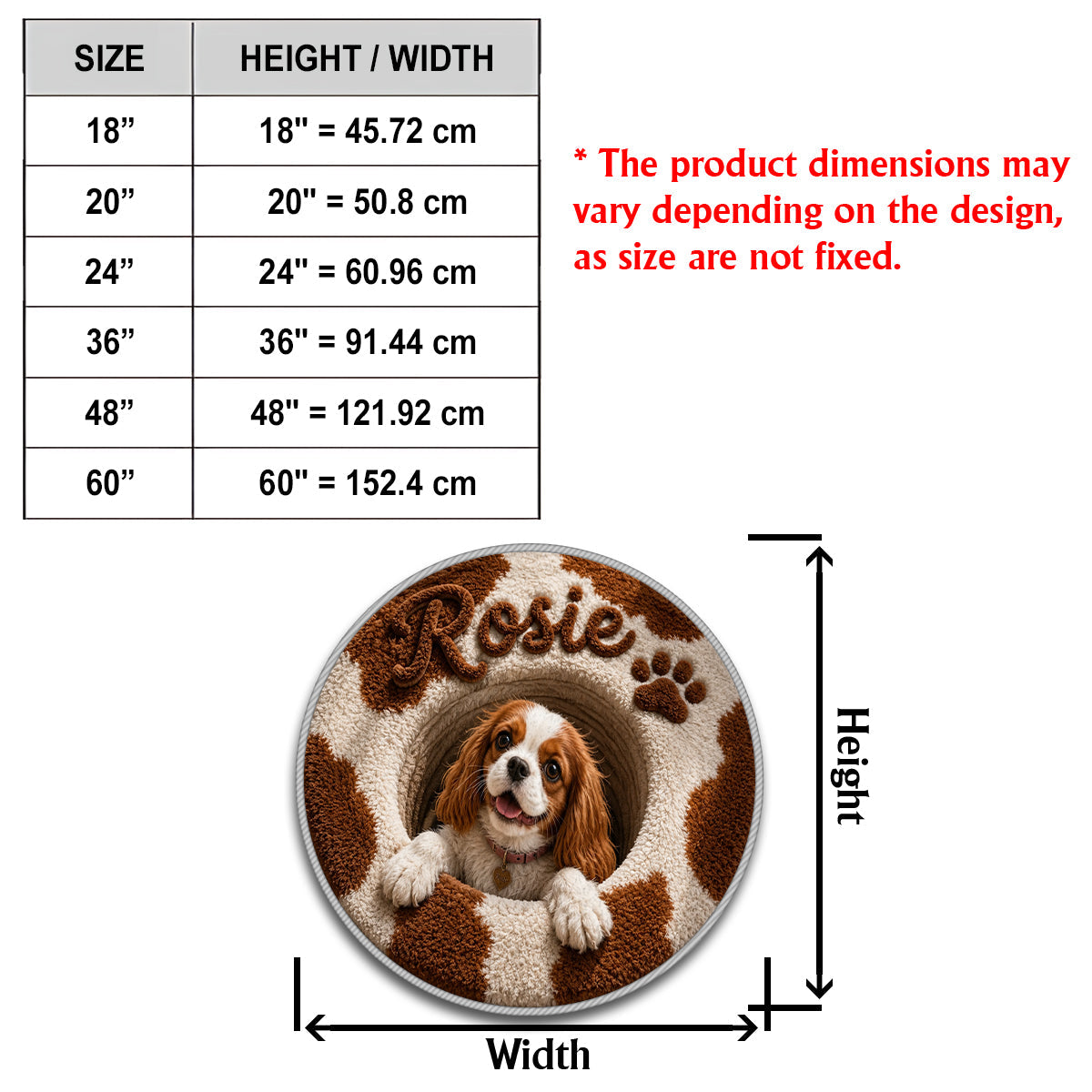 Beautiful Pet - Personalized Dog Non-Slip Tufted Rug