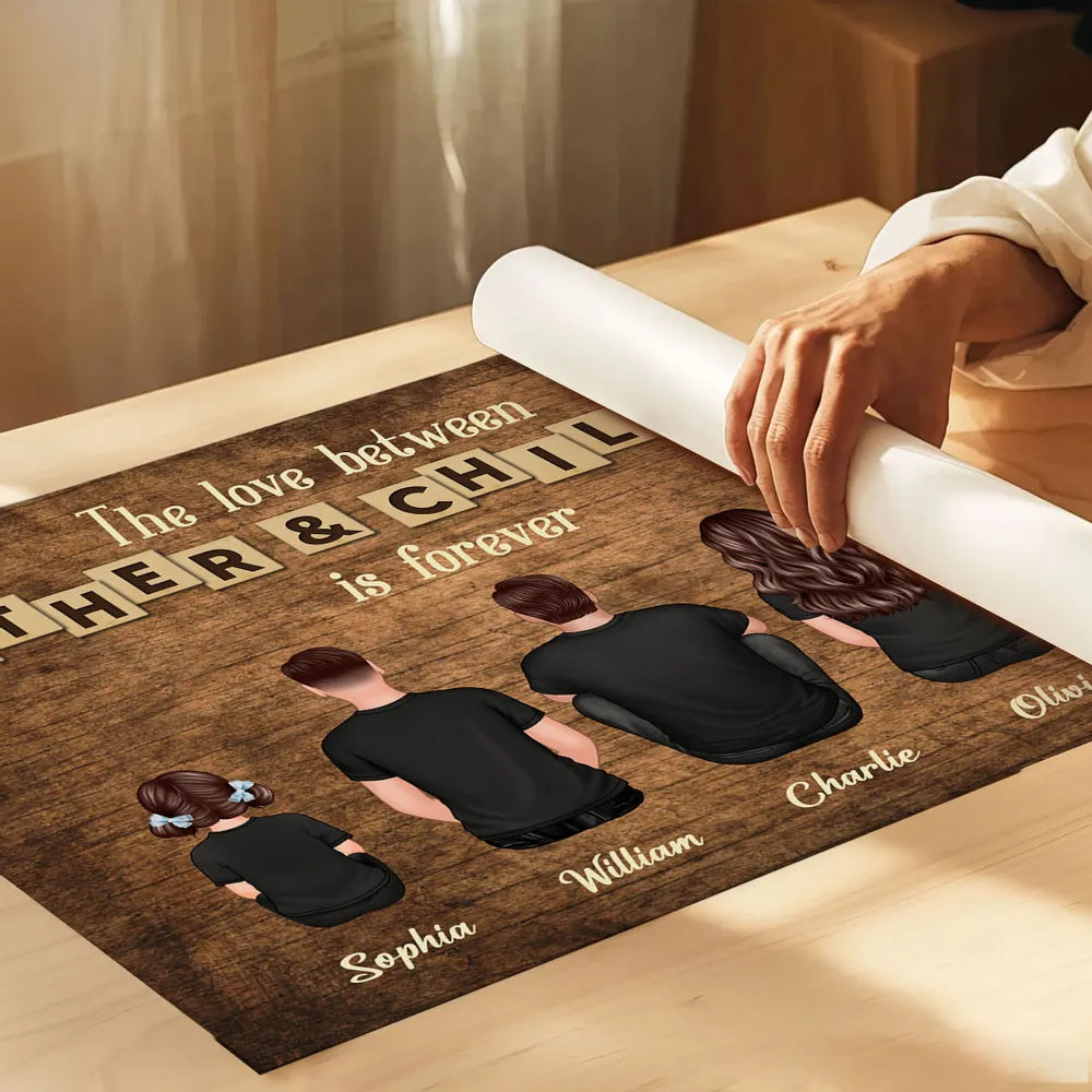 Custom Family Portrait Poster – Celebrating the Endless Bond Between Dad & Kids