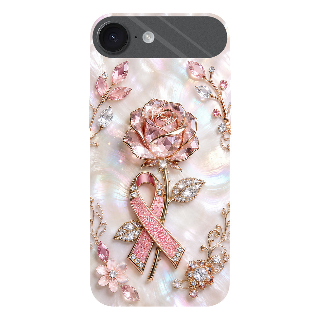 Faith Hope Love - Personalized Breast Cancer Awareness Full Print Phone Case & Phone Grip