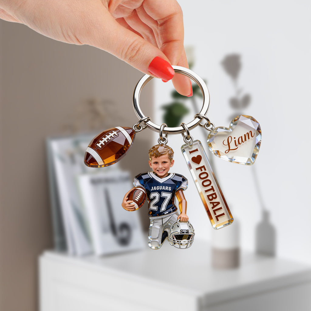 Kids Sports - Personalized Kid Premium Keychain With Charms