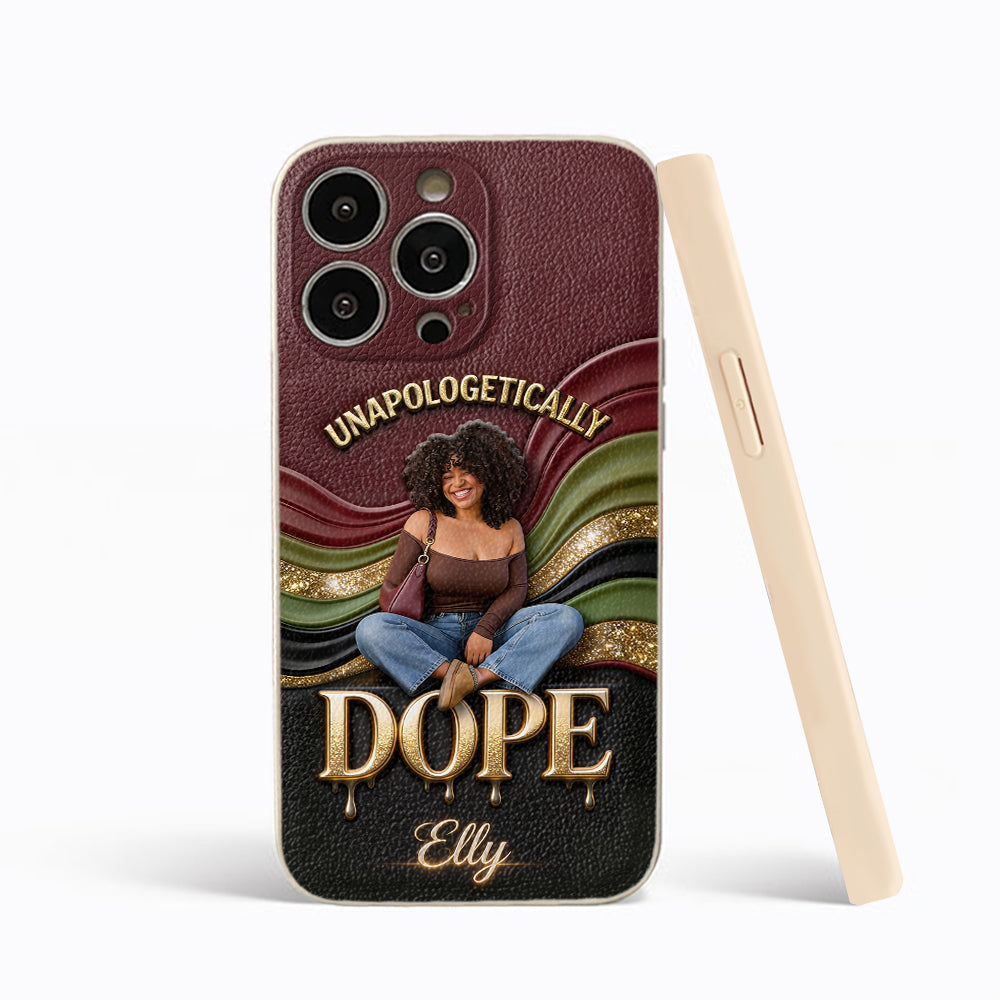 Happy Juneteeth, Black History, Black Pride - Personalized African American 3D Embossed Leather Phone Case
