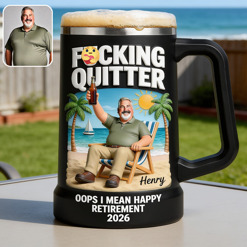 Happy Retirement - Personalized Retired Beer Stein