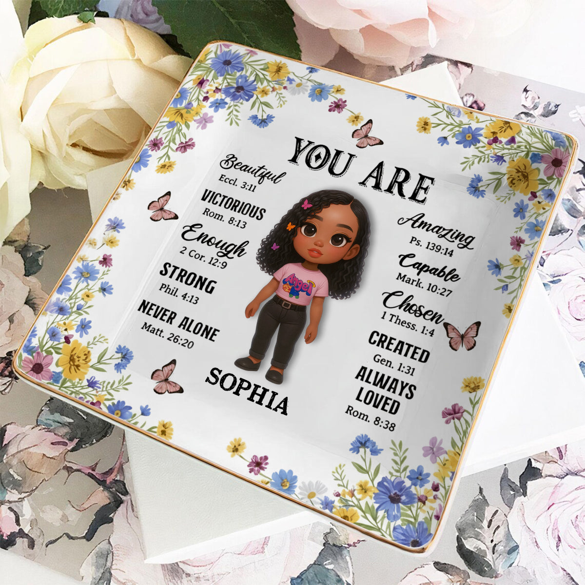 God Says You Are - Personalized Christian Fully Printed Jewelry Dish