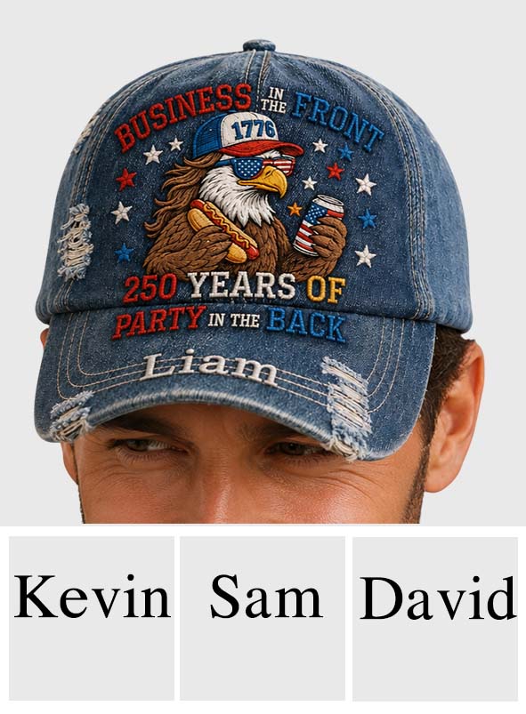 Business in the Front Party - Personalized Patriot Classic Cap