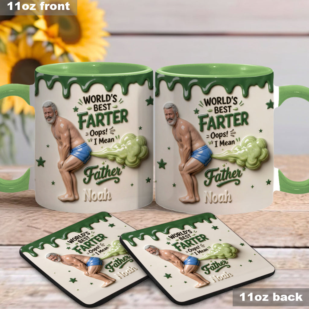 Best Farter Ever - Personalized Father Accent Mug & Coaster