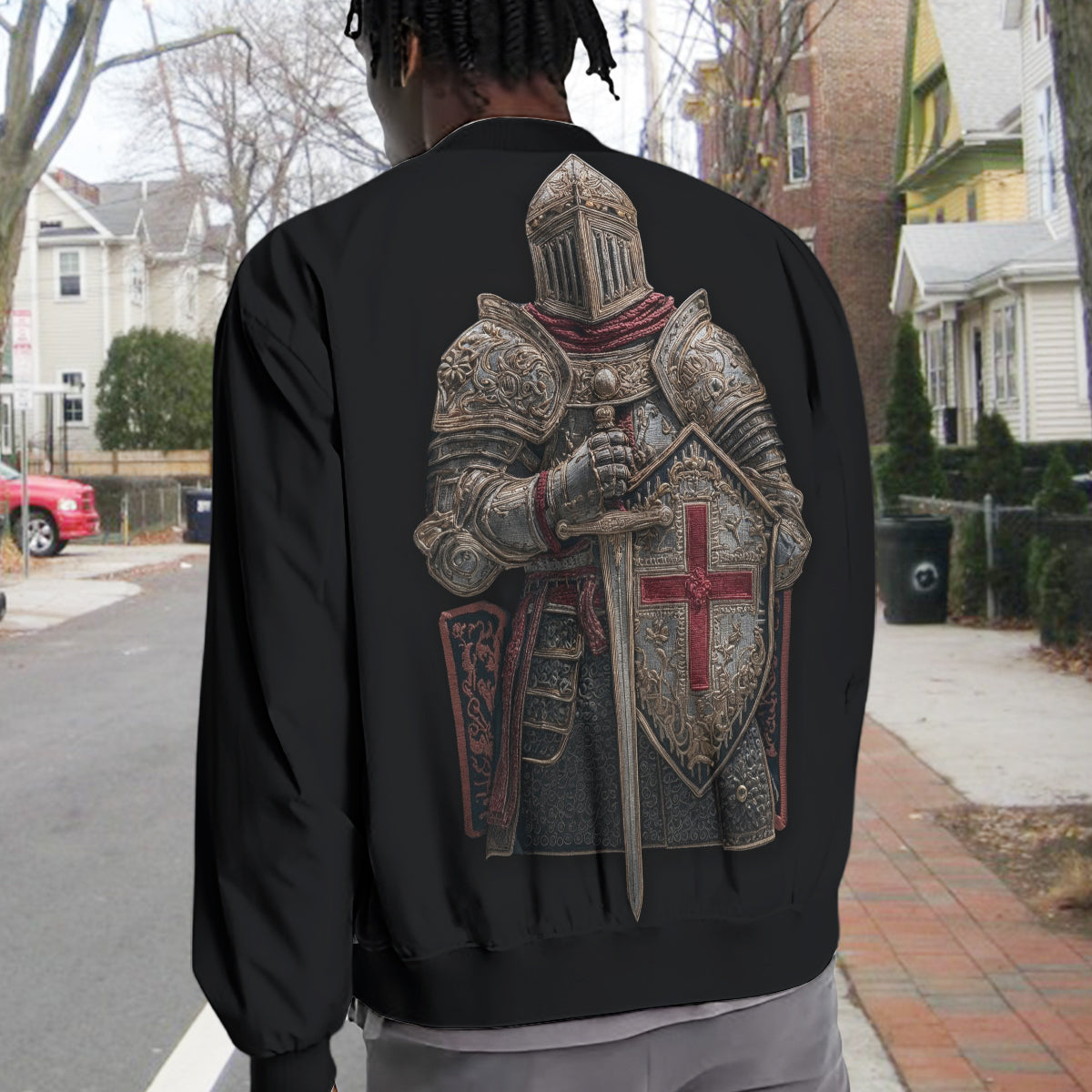 Knight Of God - Personalized Christian Varsity Jacket