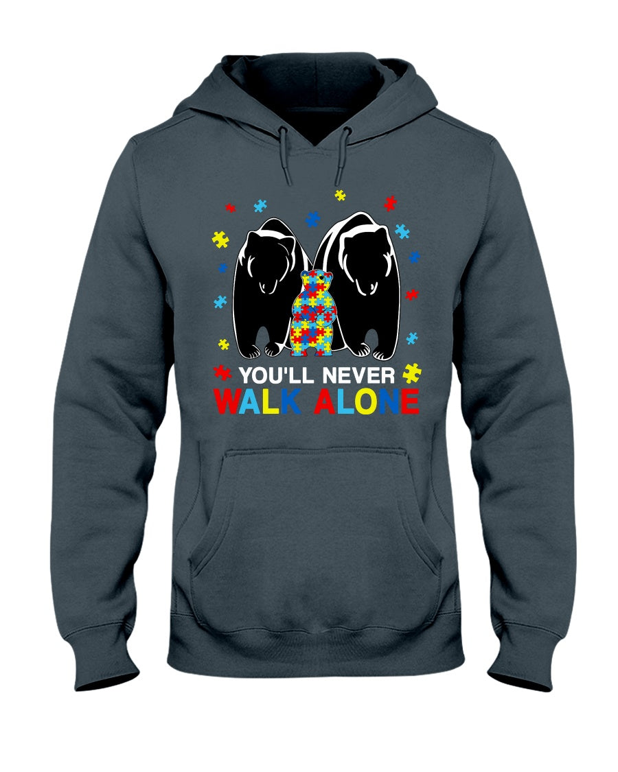 Autism You'll Never Walk Alone - Autism Awareness T-shirt and Hoodie 0921