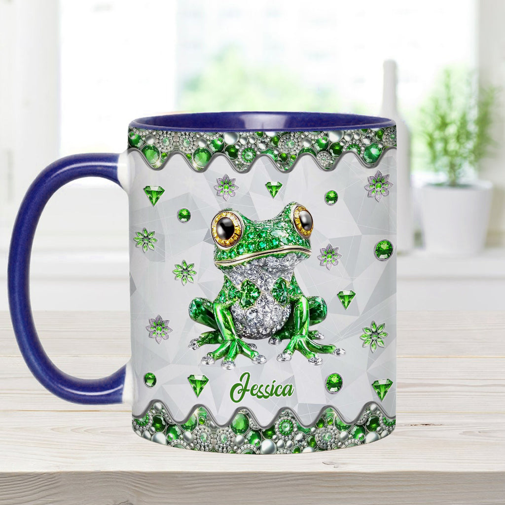 Just A Girl Who Loves Frogs - Personalized Frog Accent Mug
