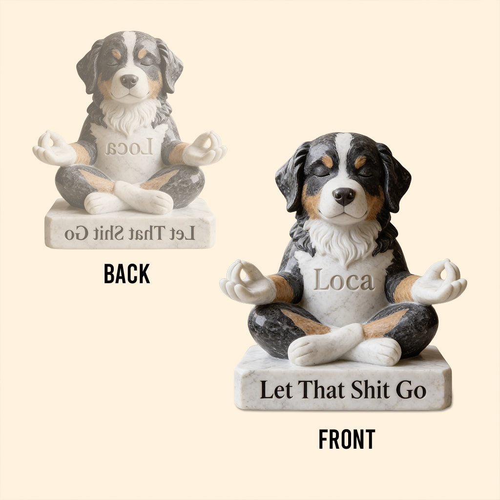 Let That Sht Go - Personalized Dog Custom Shaped Acrylic Plaque
