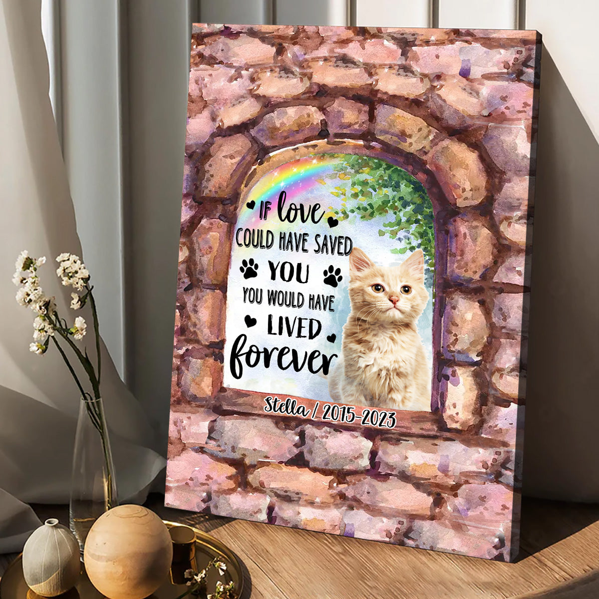 No Longer By My Side - Personalized Dog Canvas And Poster