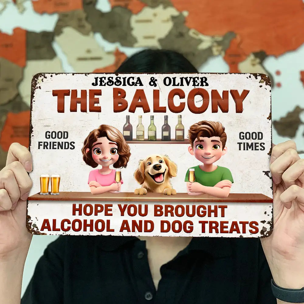 Personalized Iron Sign for Couples & Dog Lovers - Custom Outdoor Decor