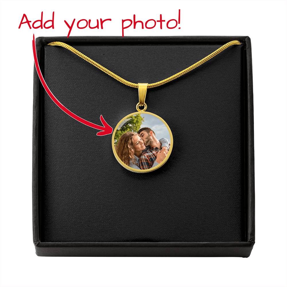 From Our First Kiss Personalized Round Pendant Necklace - skl2249