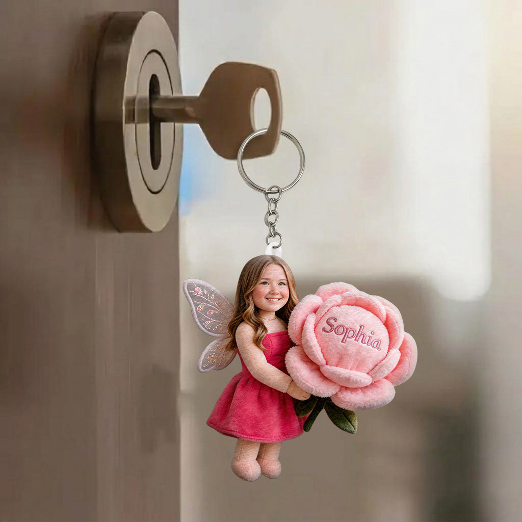Custom Any Photo Little Fairy - Personalized Self Love Plush Keychain